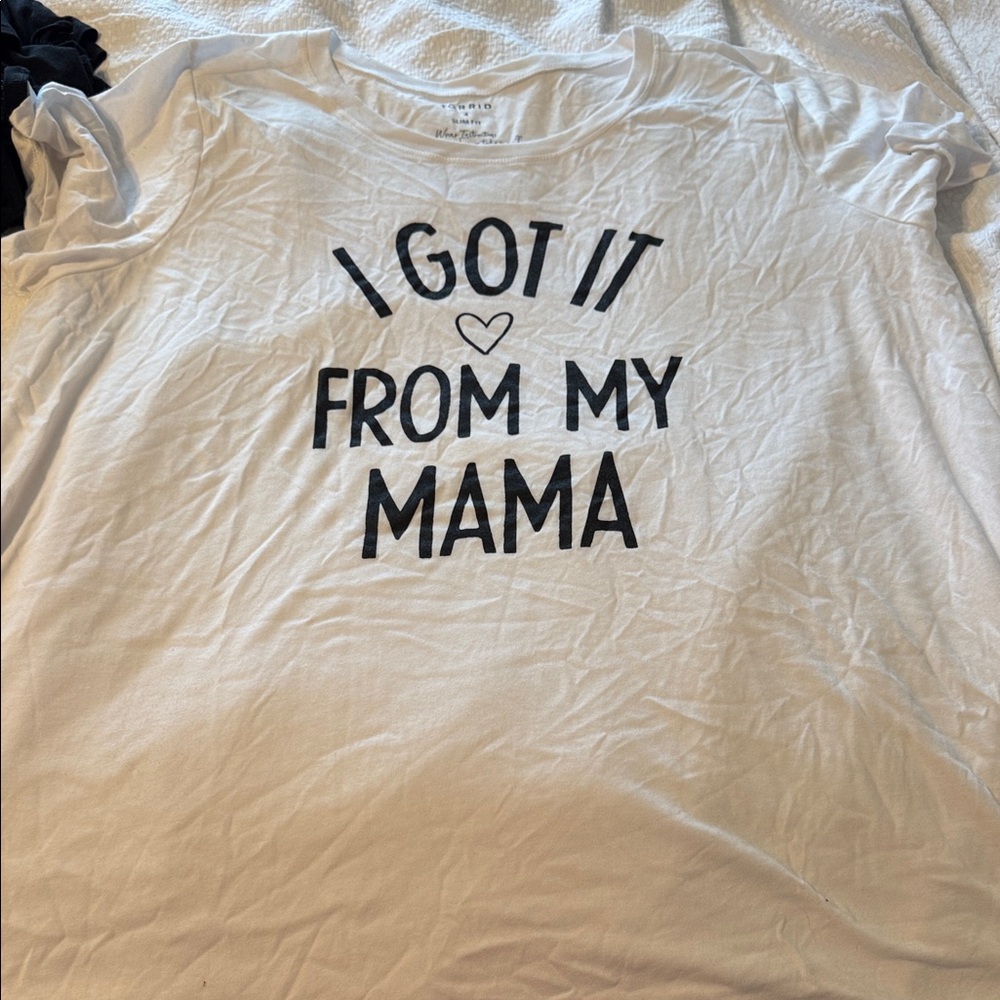 Torrid White 'I Got It From My Mama' Tee